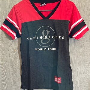 Brooks Red and Black Short Sleeve Tee with Sporty Design